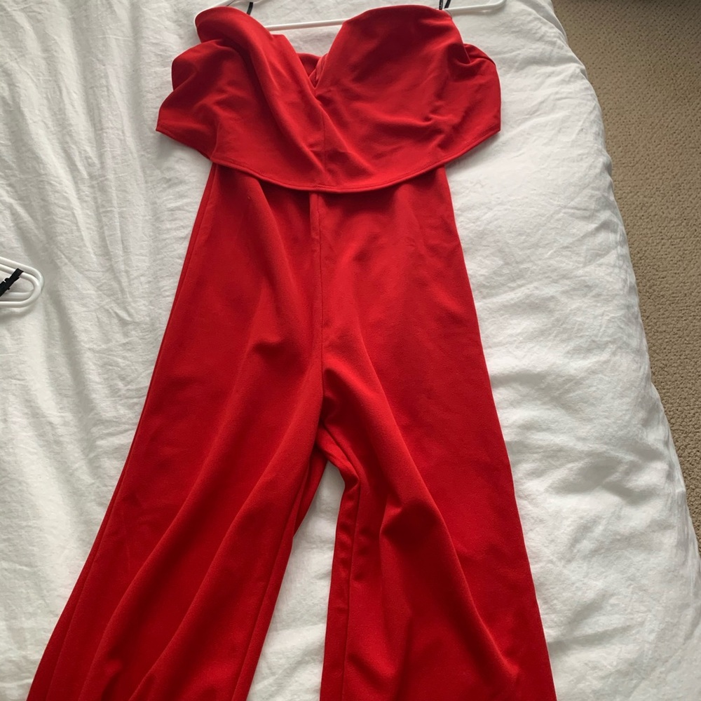 red jumpsuit